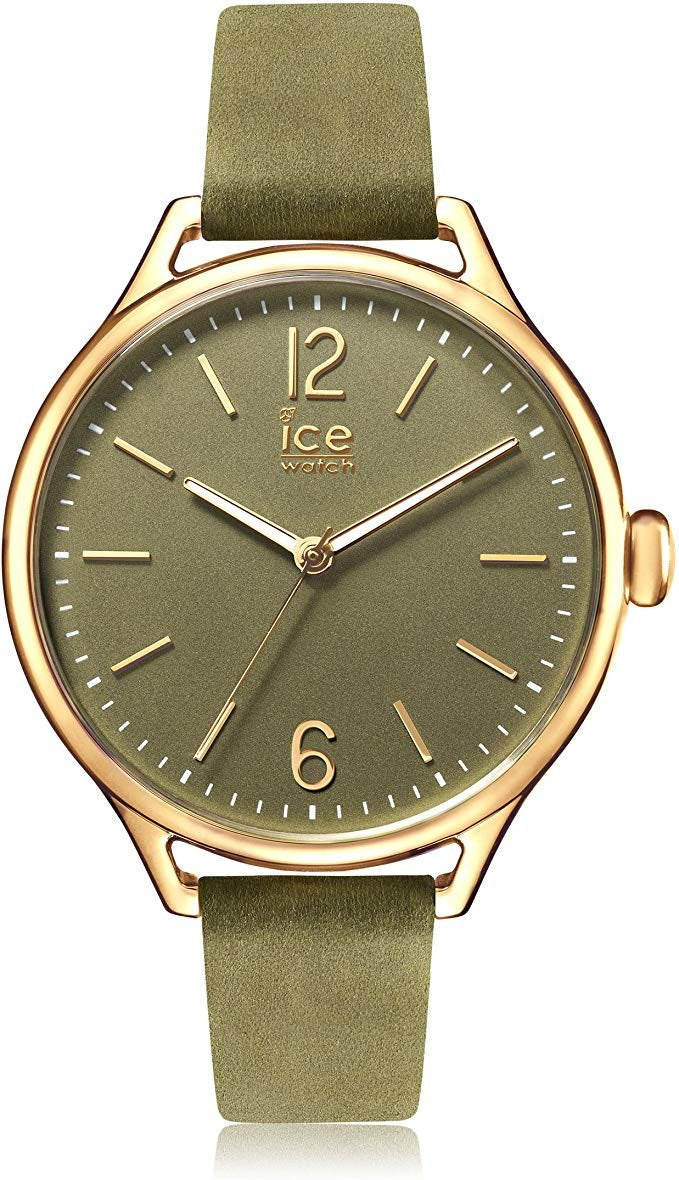 Ice‑Watch Damen Armbanduhr Ice Time Small Khaki/Goldfarben 013069