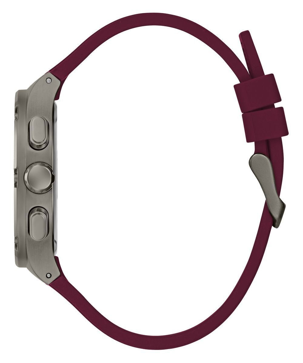 Guess Herren Armbanduhr Multifunktion Headline gun metal, bordeaux 42 mm GW0571G4