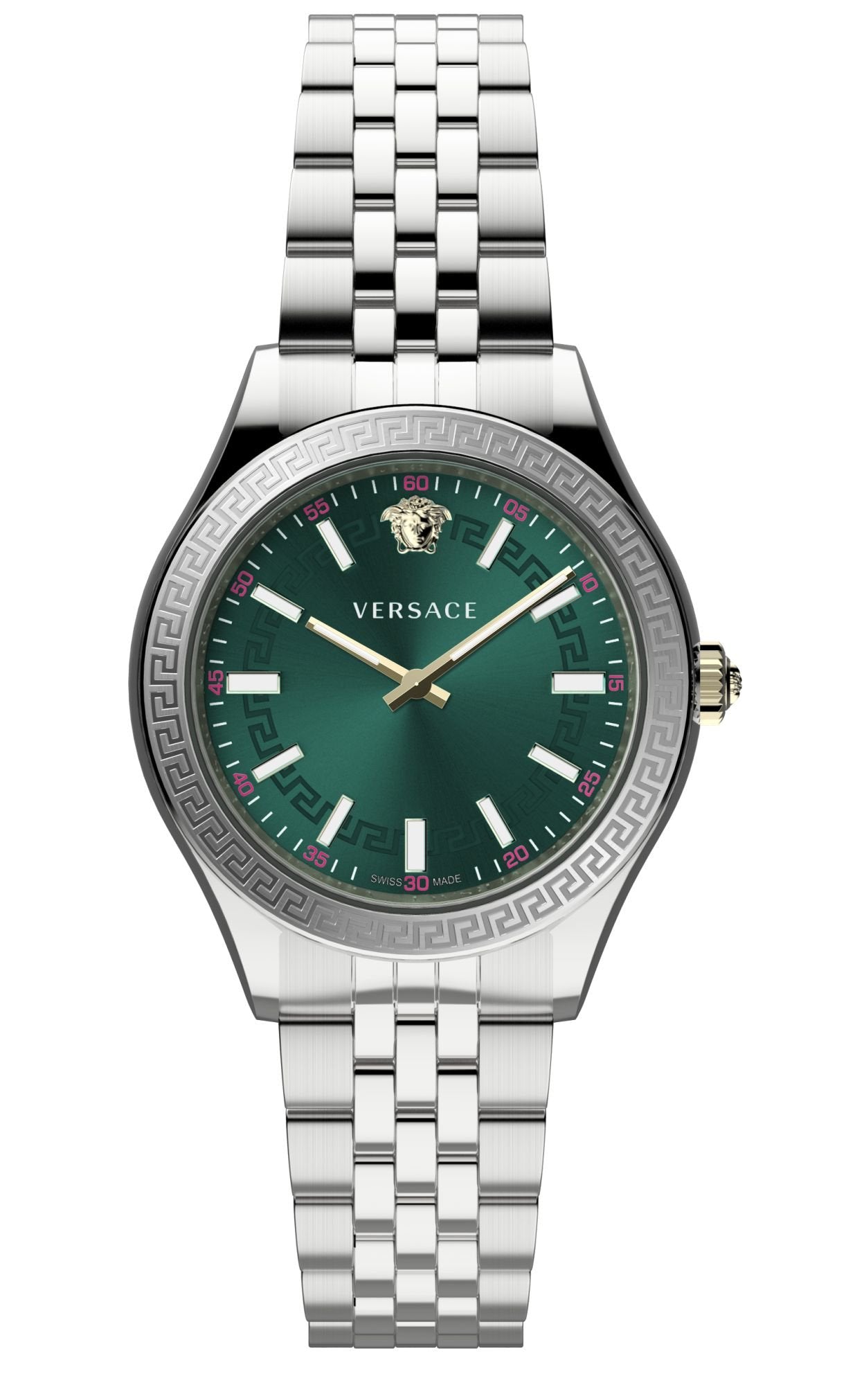 Versace Damen Armbanduhr Hellenyium Couture Edelstahl Silber 36 mm VEHU01125