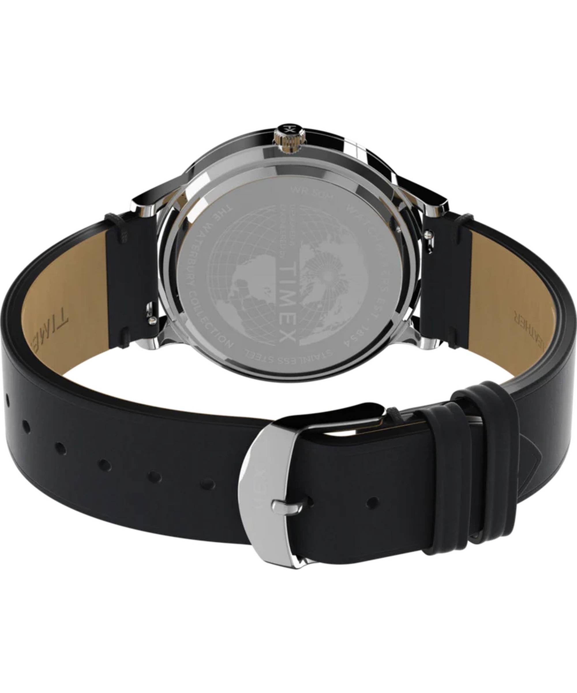 Timex Armbanduhr Herren Waterbury Classic/Traditional Silber/Schwarz TW2W15000