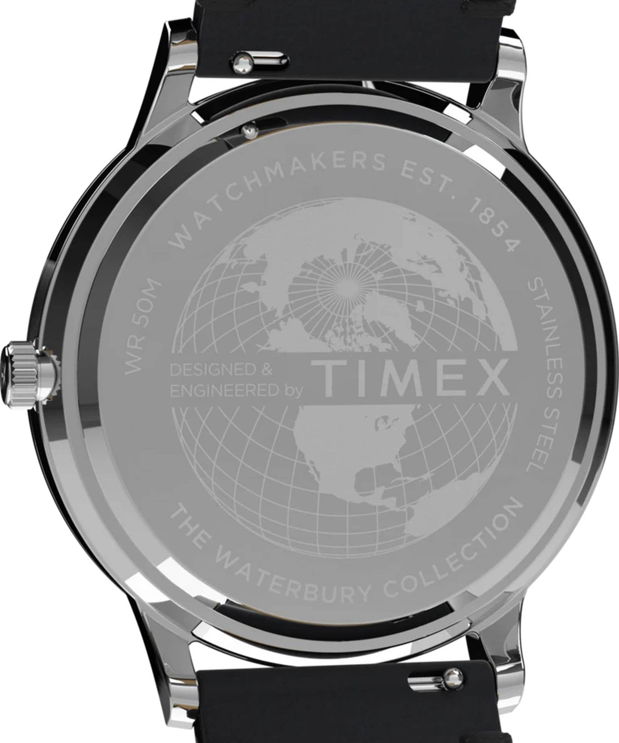 Timex Armbanduhr Herren Waterbury Classic/Traditional Silber/Schwarz TW2W15000