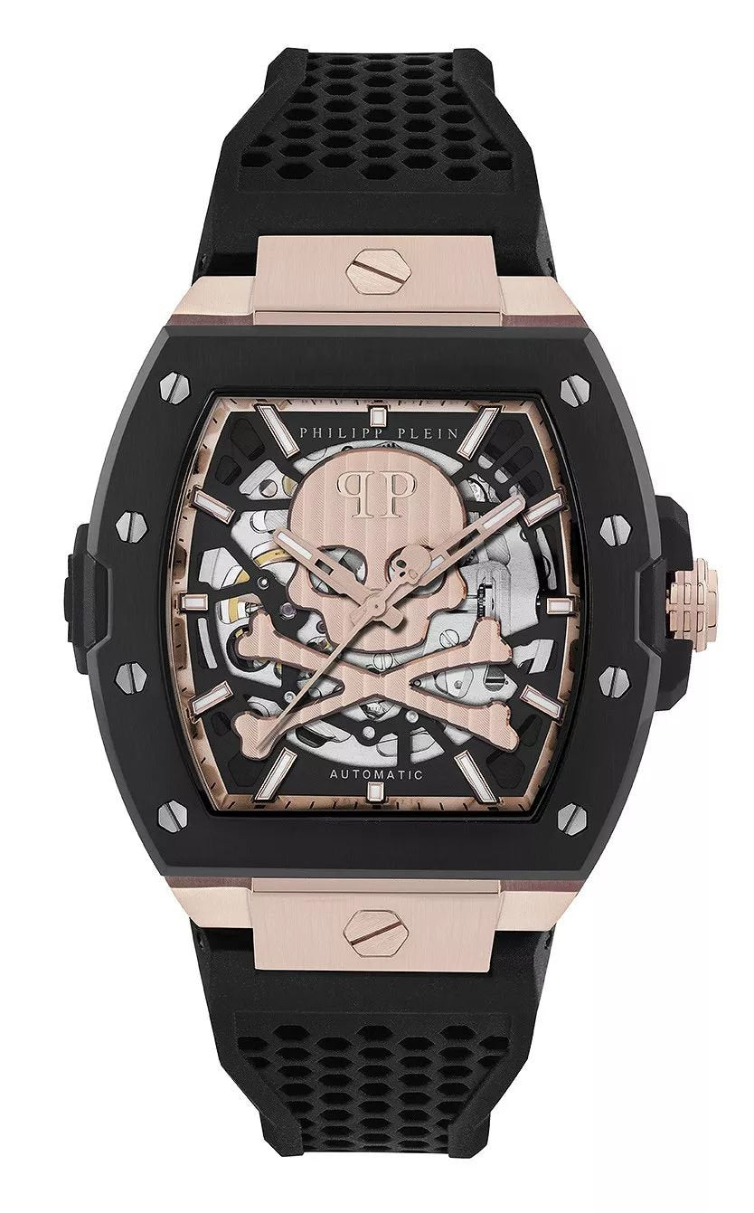 Philipp Plein Herren Automatikuhr The $keleton 2.0 PWJFA0225 Schwarz Edelstahl 44 mm