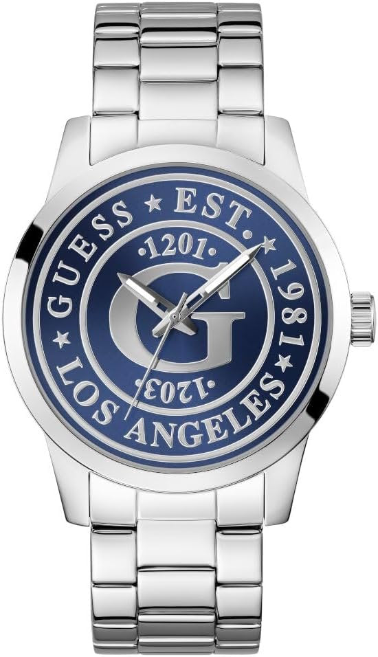 Guess Armbanduhr Herren Collegiate Analog Silber GW0888G1