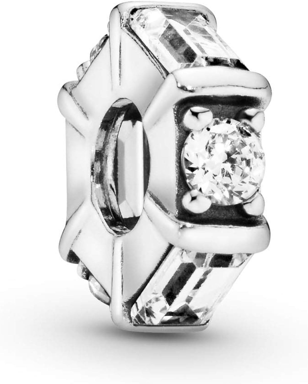 Pandora Charm Damen Moments Ice Sculpture Abstandhalter Silber Klar 797529CZ