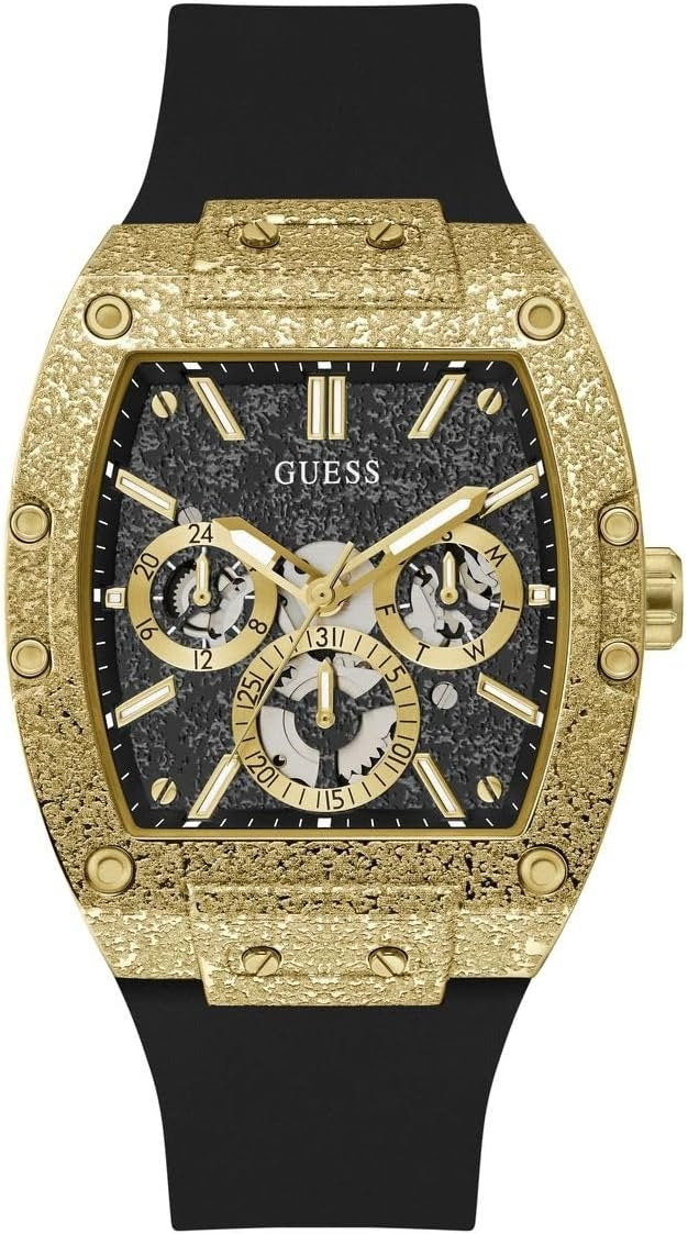 Guess Uhr Herren Phoenix Frost Gold Schwarz GW1149G2