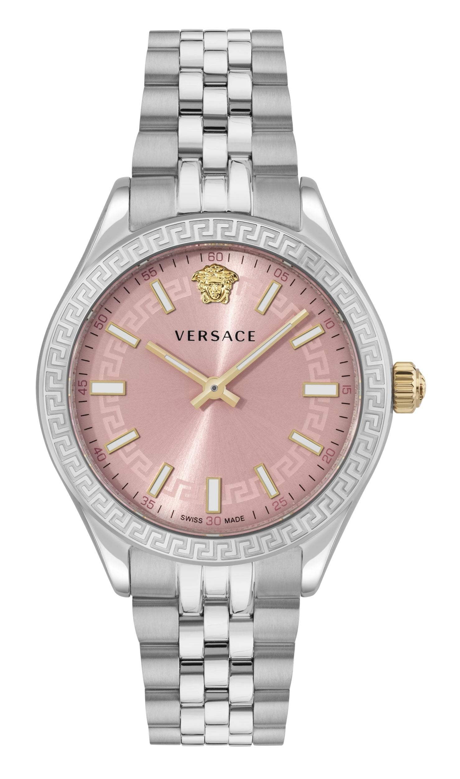 Versace Armbanduhr Damen Hellenyium Lady Silber Rosa VEHU01225