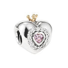 Pandora Damen-Charm Prinzessin Heart 925 Silber Zirkonia pink Kissenschliff - 791375PCZ