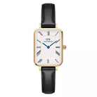 Daniel Wellington Damenuhr Quadro Roman Numerals Schwarz Roségold DW00100692