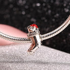 PANDORA Weihnachtsstrumpf Silber Zirkonia & Emaille Charm