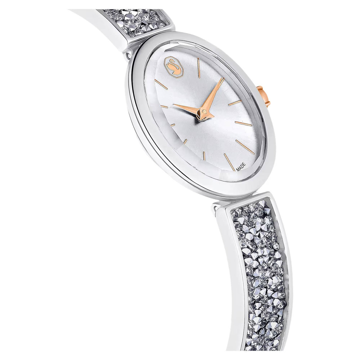 Swarovski Crystal Rock Oval Armbanduhr Damen Silber 5656878