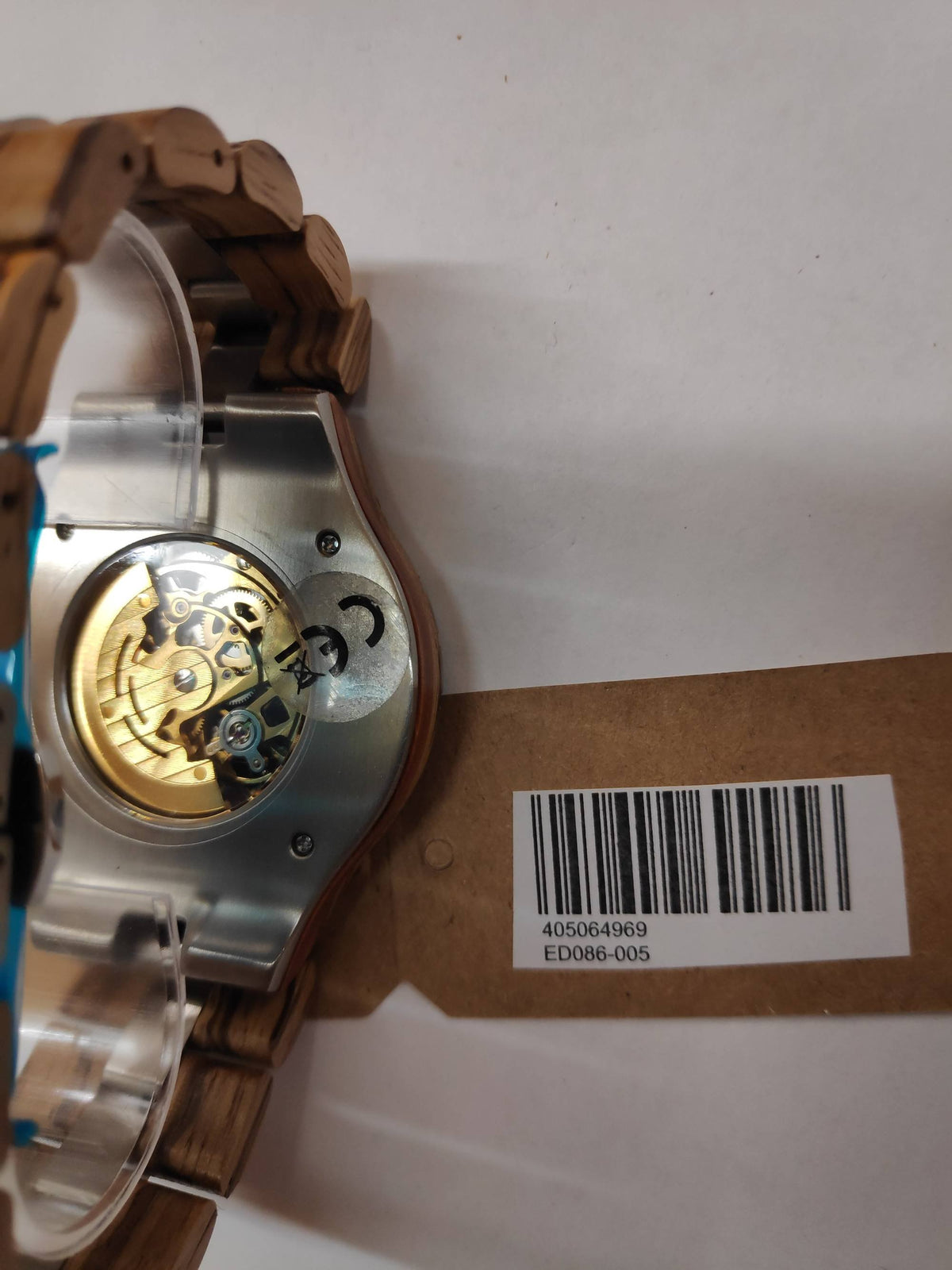 Edenhölzer Holzuhr Herren Armbanduhr Automatik Lombok Holzarmband ED086-005