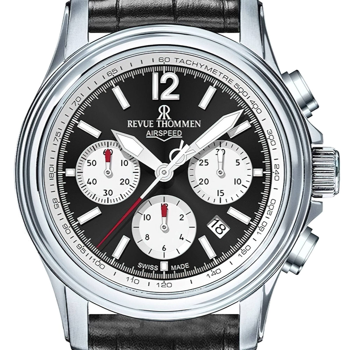 Revue Thommen Uhr Herren Air Speed Xlarge Schwarz Chronograph 16041.6337