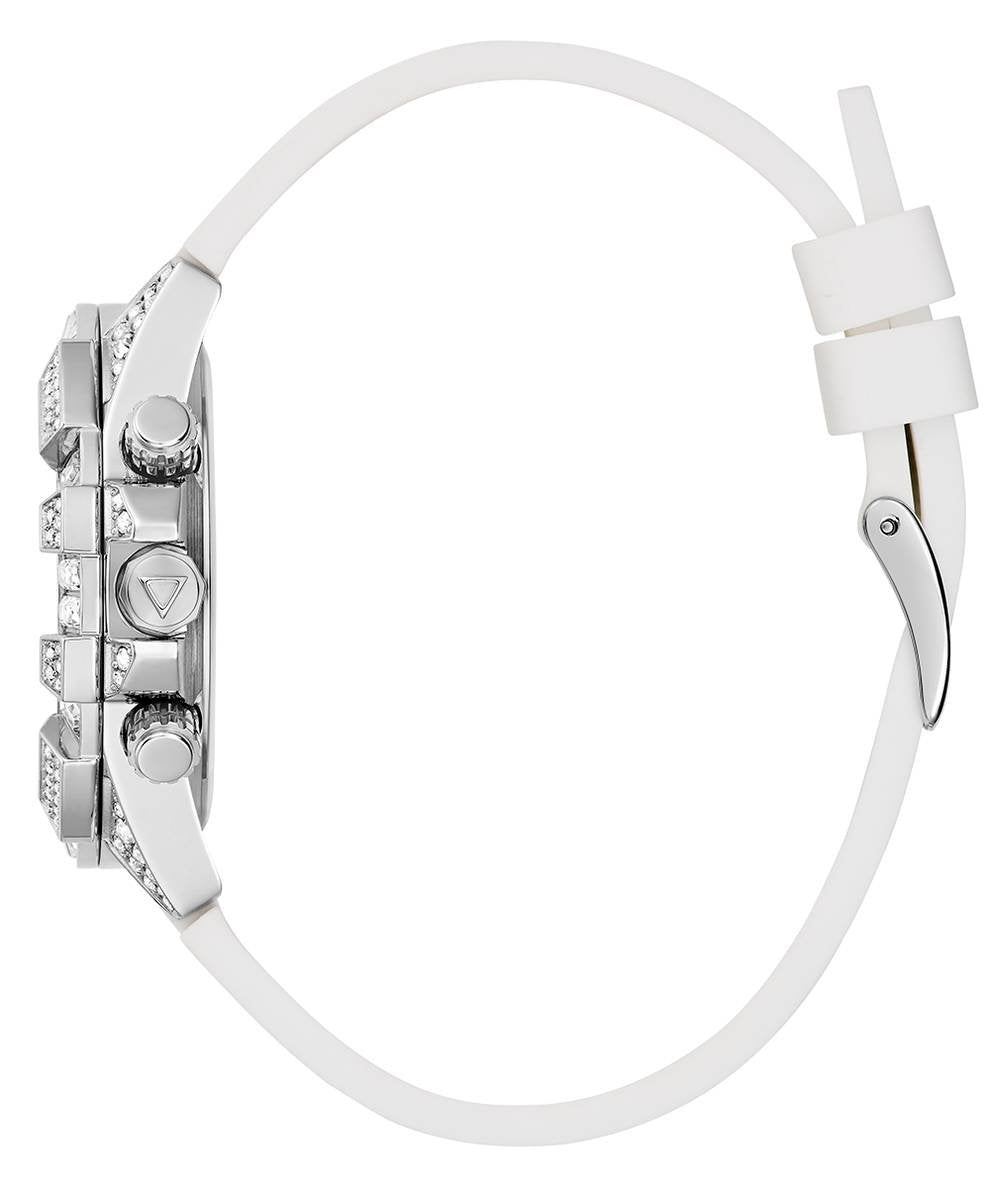 GUESS Damen Multifunktionsuhr 40th Anniversary Special Edition Weiß Silber GW0814L2
