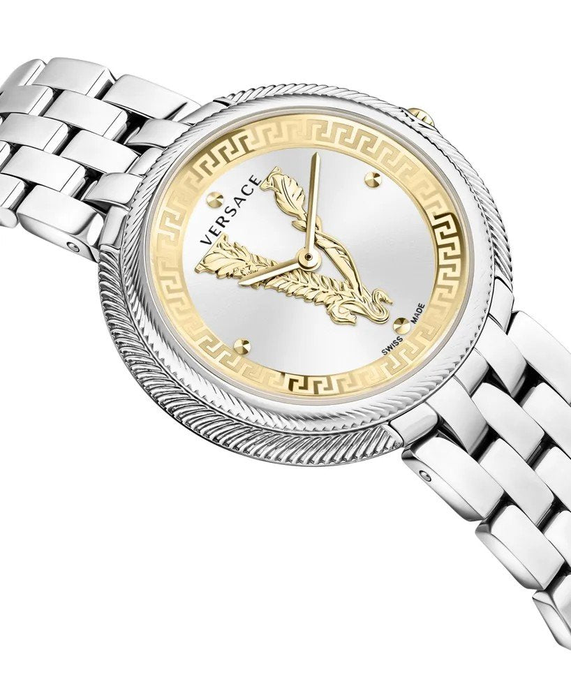 Versace Damen Armbanduhr THEA silber, gold 38 mm VE2CA0523