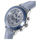 Swarovski Octea Lux Chrono Uhr in Blau mit Lederarmband - Schweizer Qualität, Edelstahl, Artikelnummer 5580600