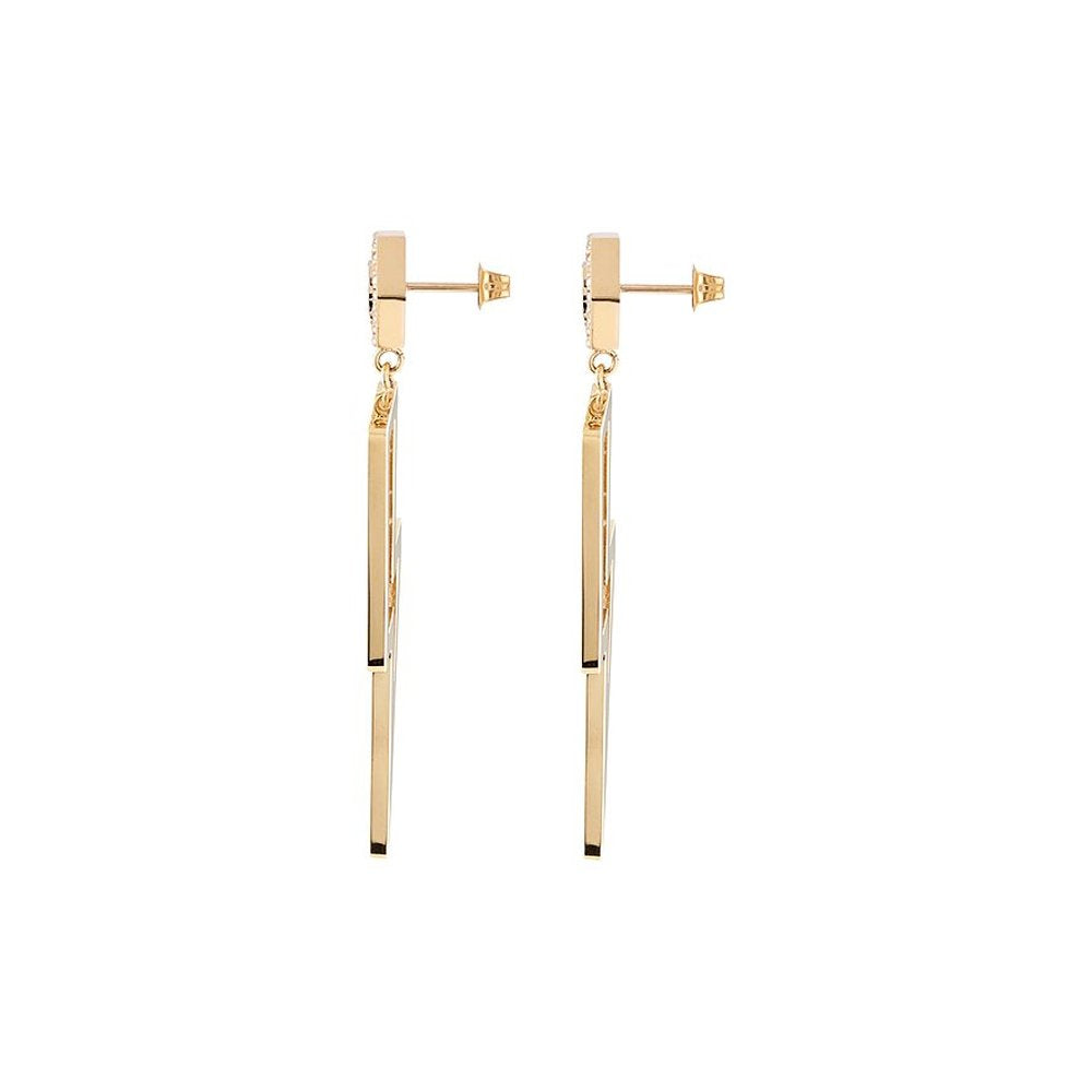 Philipp Plein Damen Ohrringe THUNDER LADY Goldfarben, Weiß PJ7EA02EU