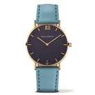 PAUL HEWITT Damen Armbanduhr Sailor Line Lederaramband Blue Lagoon PH-SA-G-St-B-23S-VOR