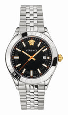Versace Herren‑Armbanduhr Hellenyium Schwarz/Silber Edelstahl VEVK00420