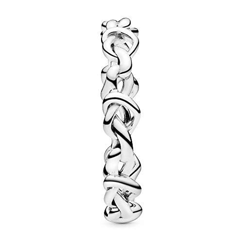 PANDORA Knotenherzen Ring aus Sterling-Silber aus der PANDORA Moments Kollektion, Größe: 56, 198018-56