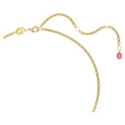 Swarovski Damen Halskette Idyllia Anhänger und Brosche Pavé, Blume, Rosa, Goldlegierungsschicht 5652068