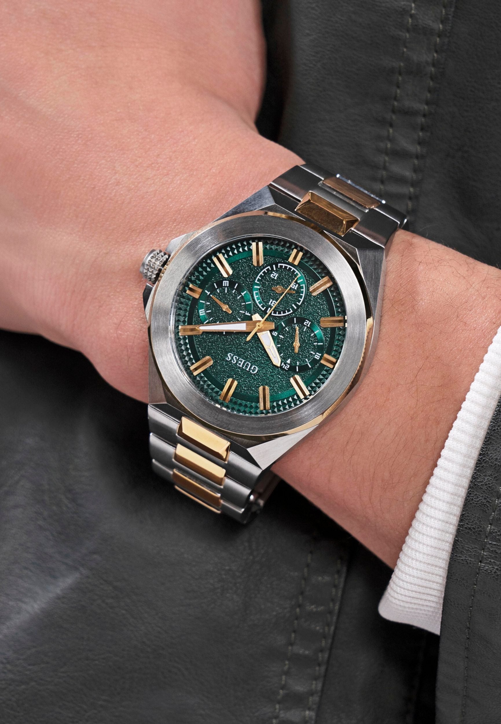 Guess Armbanduhr Herren Mens 2-Tone Multi-function Watch Bicolor GW0798G3
