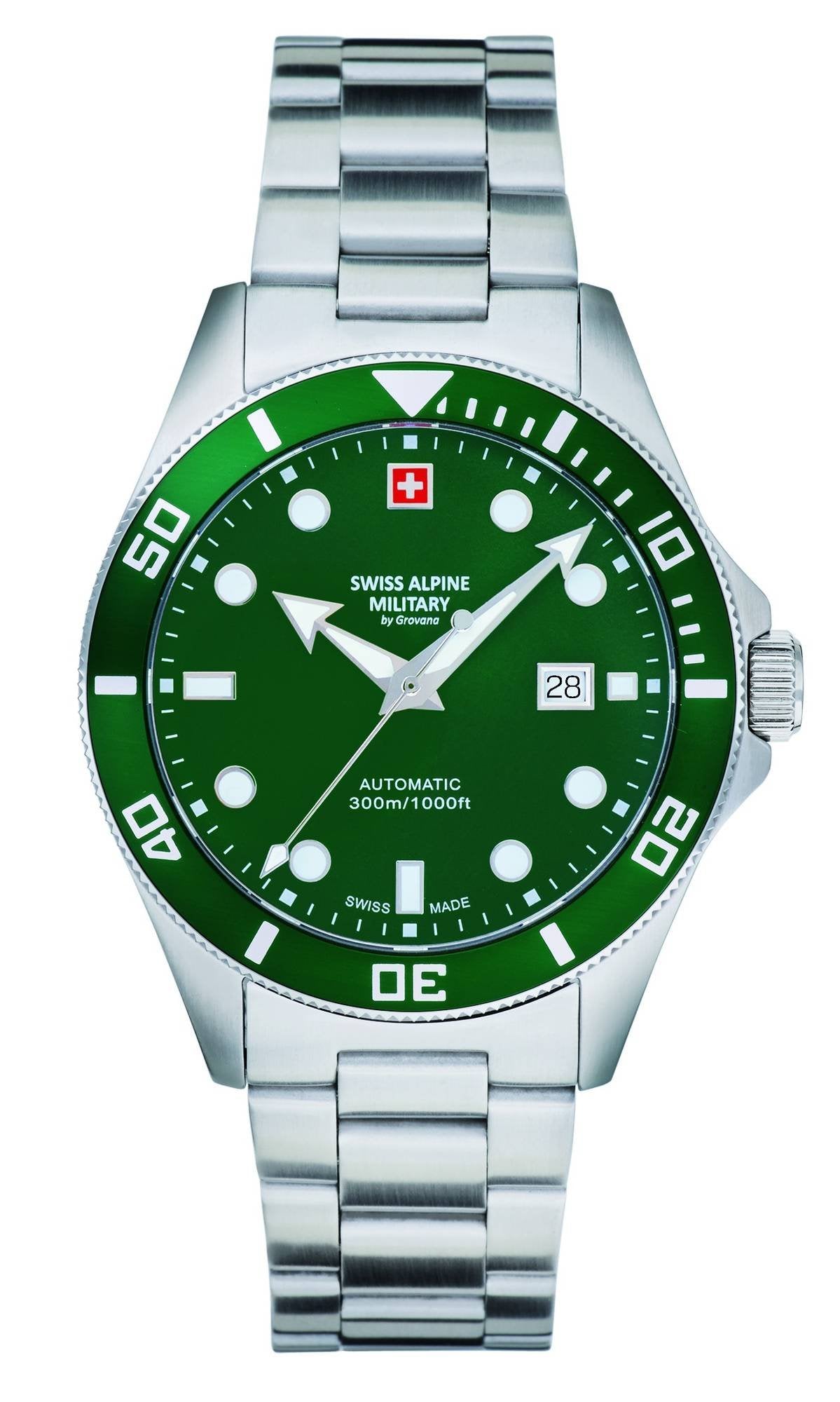 Swiss Alpine Military Herren Armbanduhr  7095.2134 Automatic Datumsfenster Armband Stainless Steel