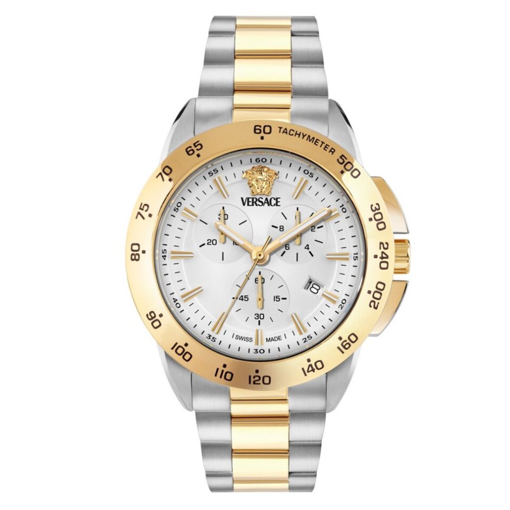Versace Uhr Herren V‑Sport Chrono Silber/Gold  VEKIA0525