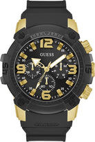 Guess Armbanduhr Herren Linebacker Multifunktion Bicolor Schwarz Gold GW0911G3