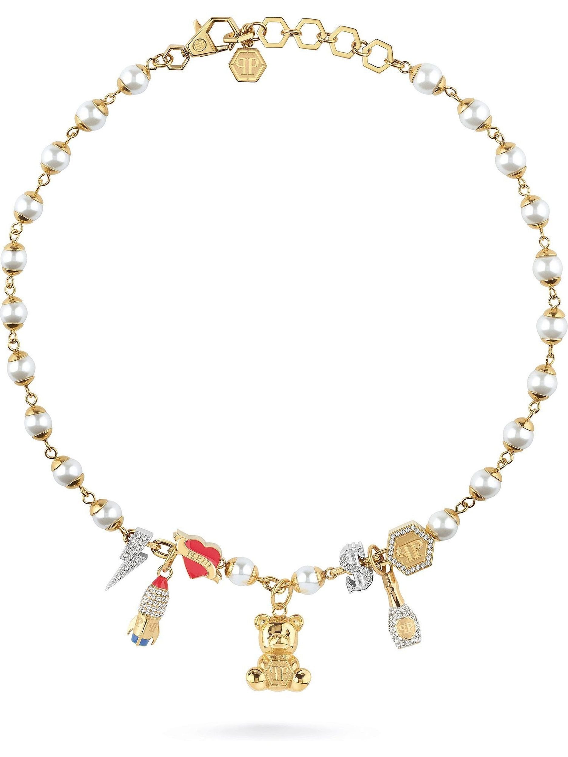 Philipp Plein Kette Damen LADY VALENTINE Pendant Necklace Gold PJFEA09NU