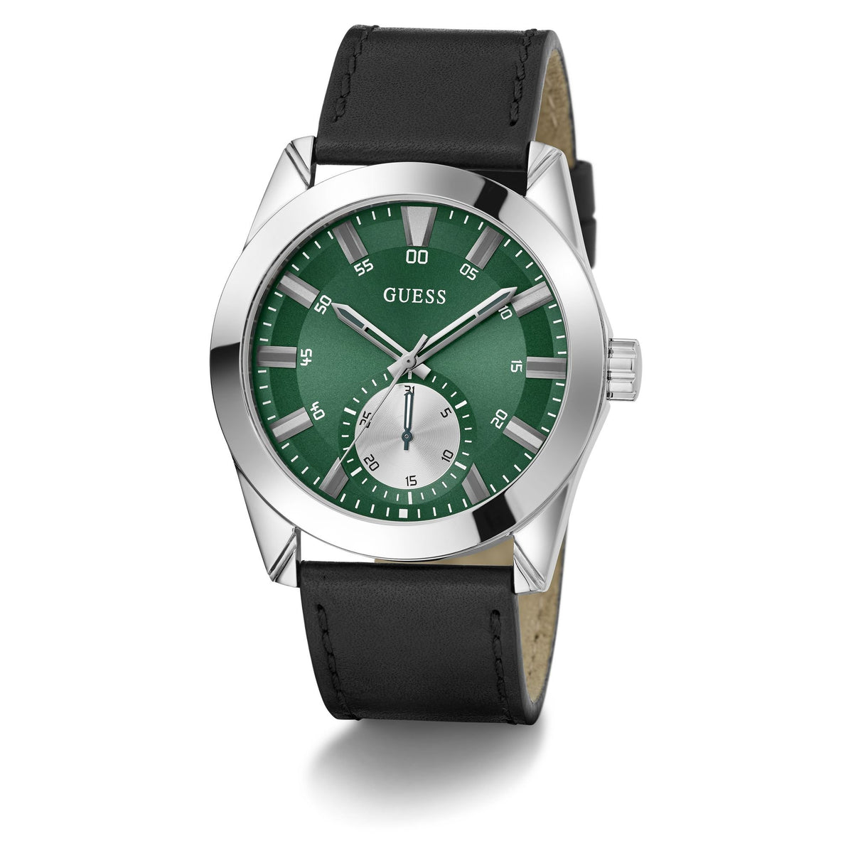 Guess Herren Armbanduhr GREYSON GW0793G1 Schwarz Silber Grün