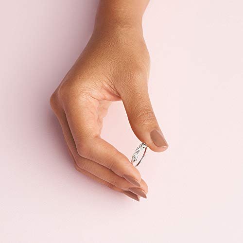 PANDORA Sparkling Wishbone Ring in Gold mit 14 Karat vergoldete Metalllegierung und Cubic Zirkonia Steinen Timeless Collection, Größe 52