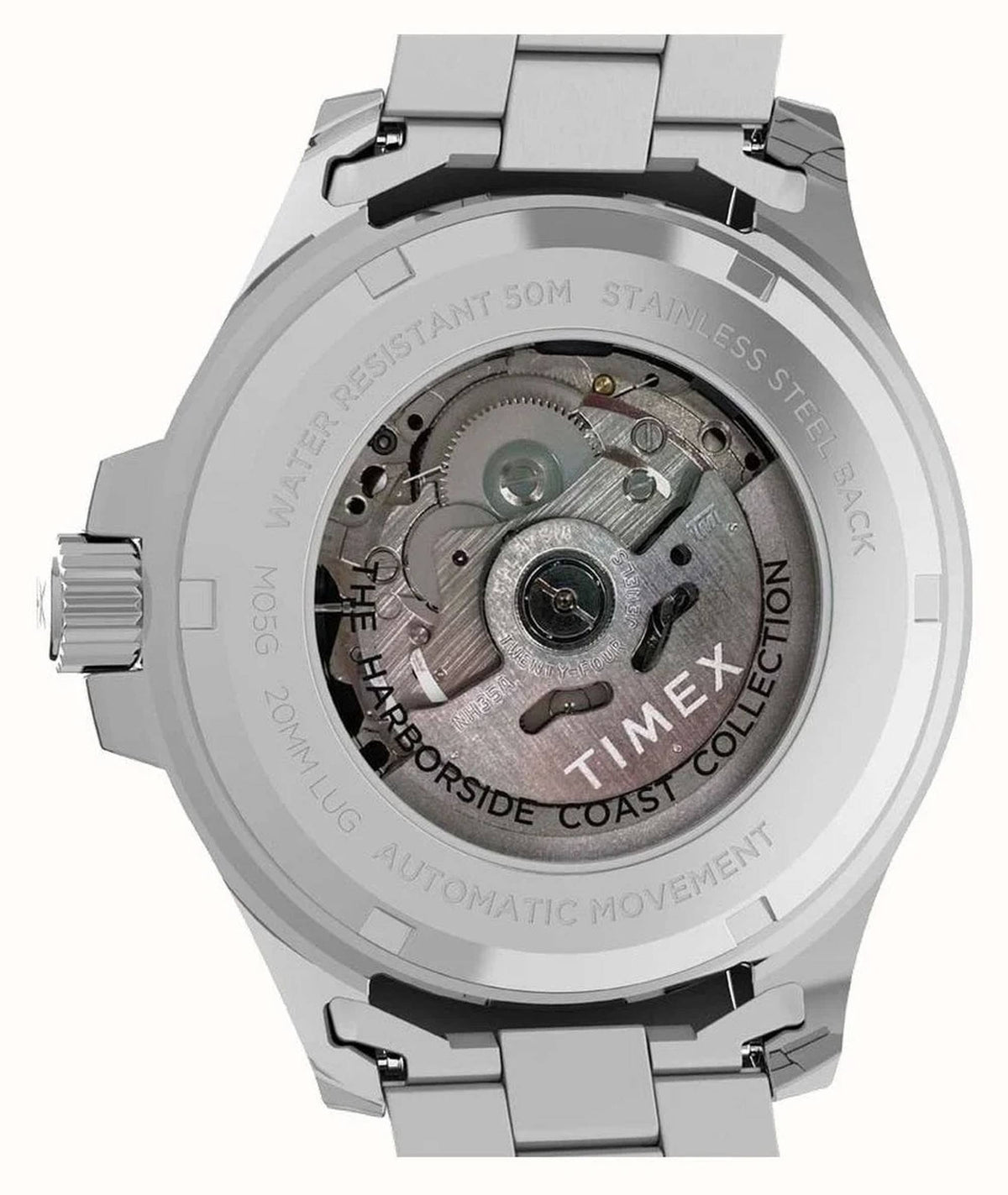 Timex Uhr Herren Automatik Harborside Coast Silber/Schwarz TW2V72100