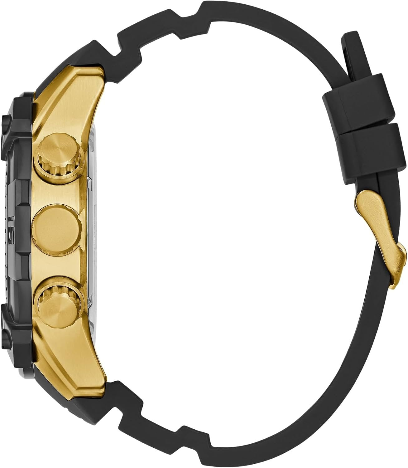 Guess Armbanduhr Herren Linebacker Multifunktion Bicolor Schwarz Gold GW0911G3