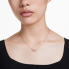 SWAROVSKI Damen Unendlichkeits Anhänger Weiß Rosegold HYPERBOLA 5684084