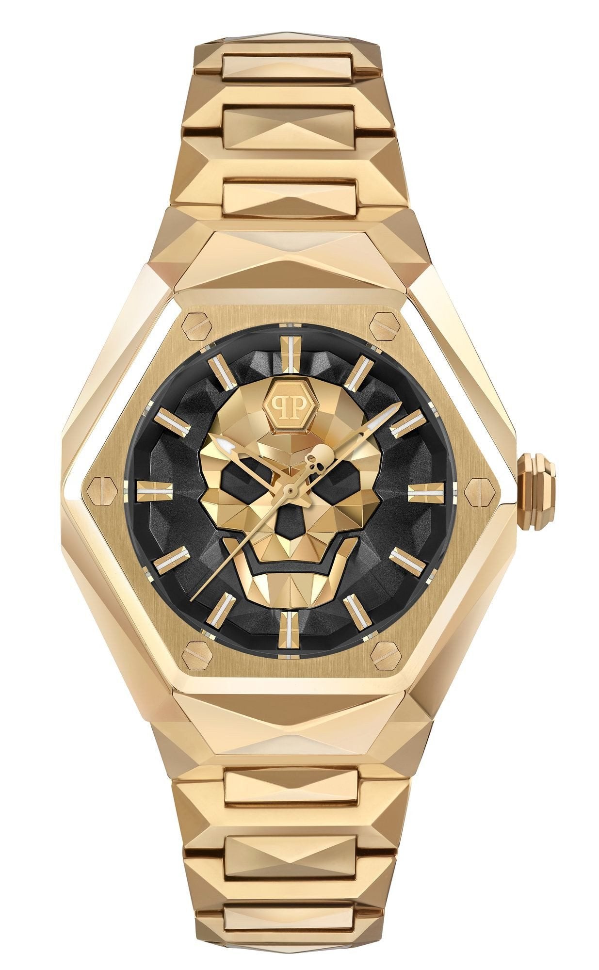 Philipp Plein Uhr Damen The $Kull Spikes Lady Gold/Schwarz PWADA0524