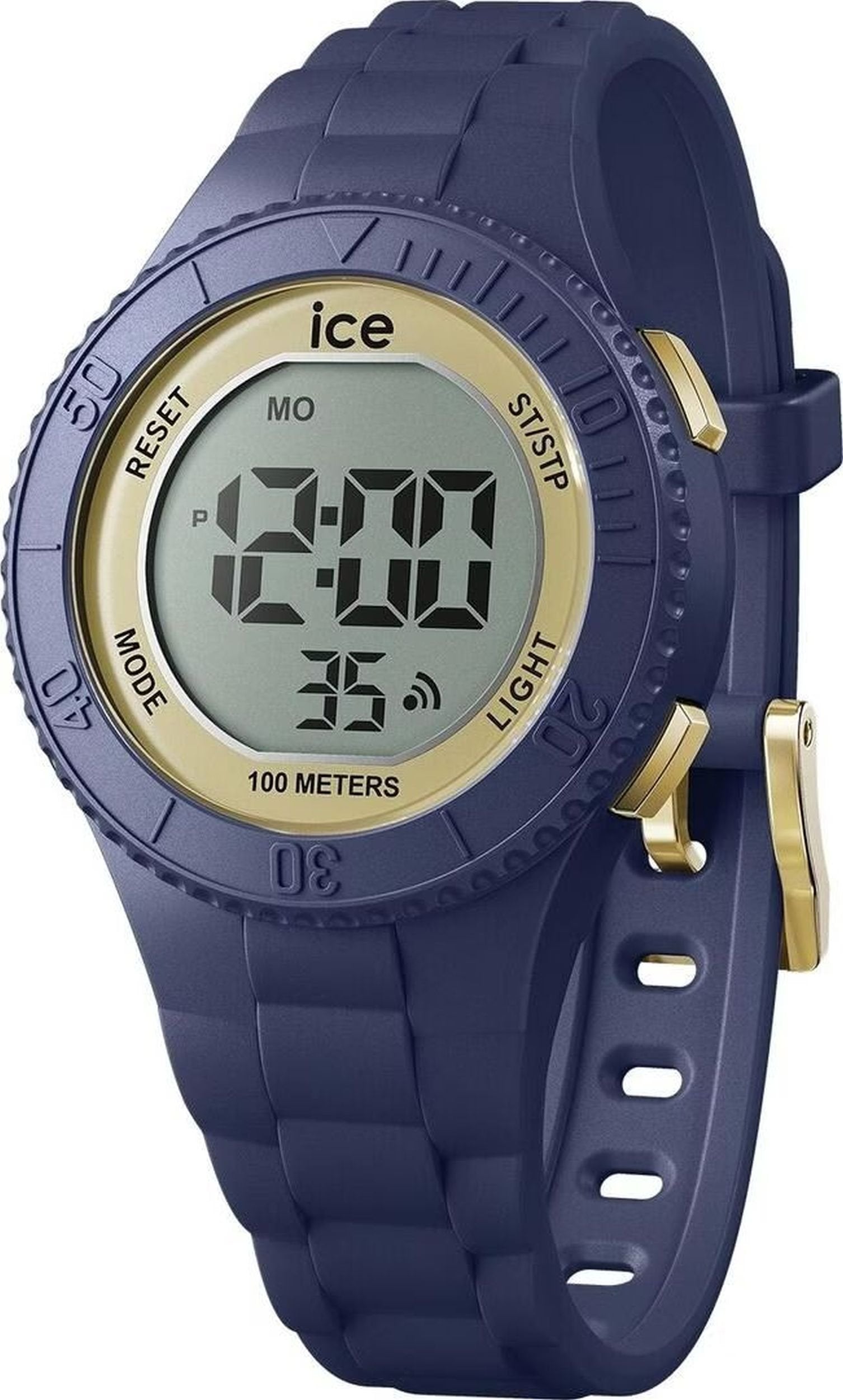 Ice-Watch Digitaluhr Damen ICE digit Dark blue gold Small dunkelblau gold 021618