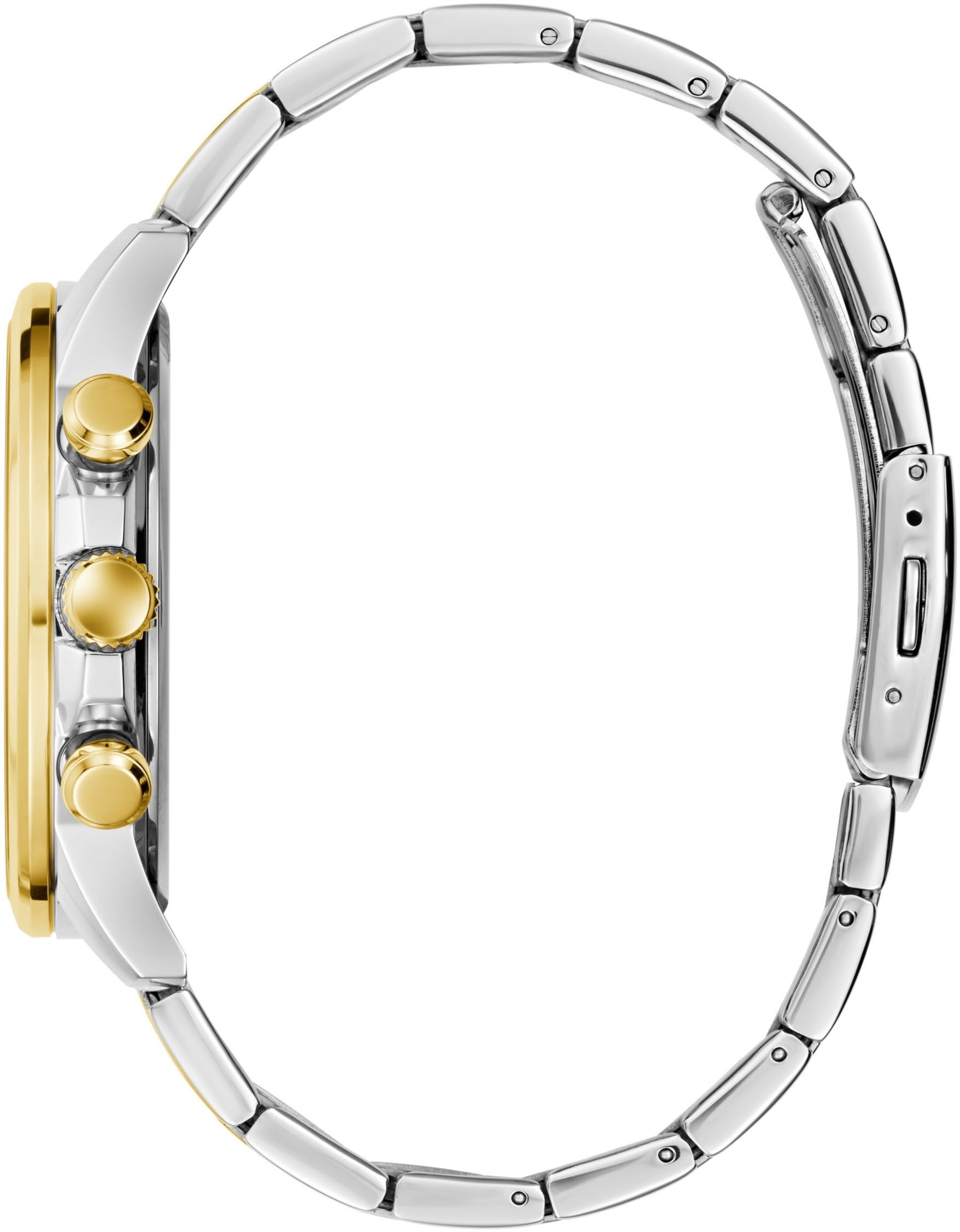 Guess Herren Armbanduhr Silbergoldfarben GD WALKER GW0900G5