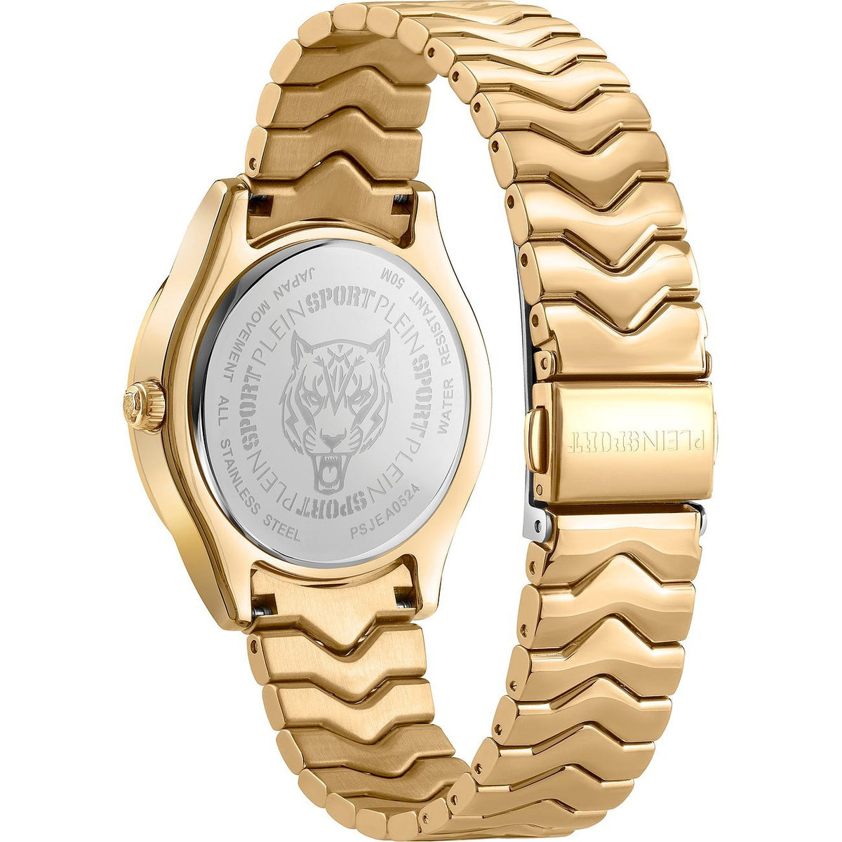 Plein Sport Damen Chronograph Eclipse PSJEA0524 Edelstahl IP Gold 36 mm