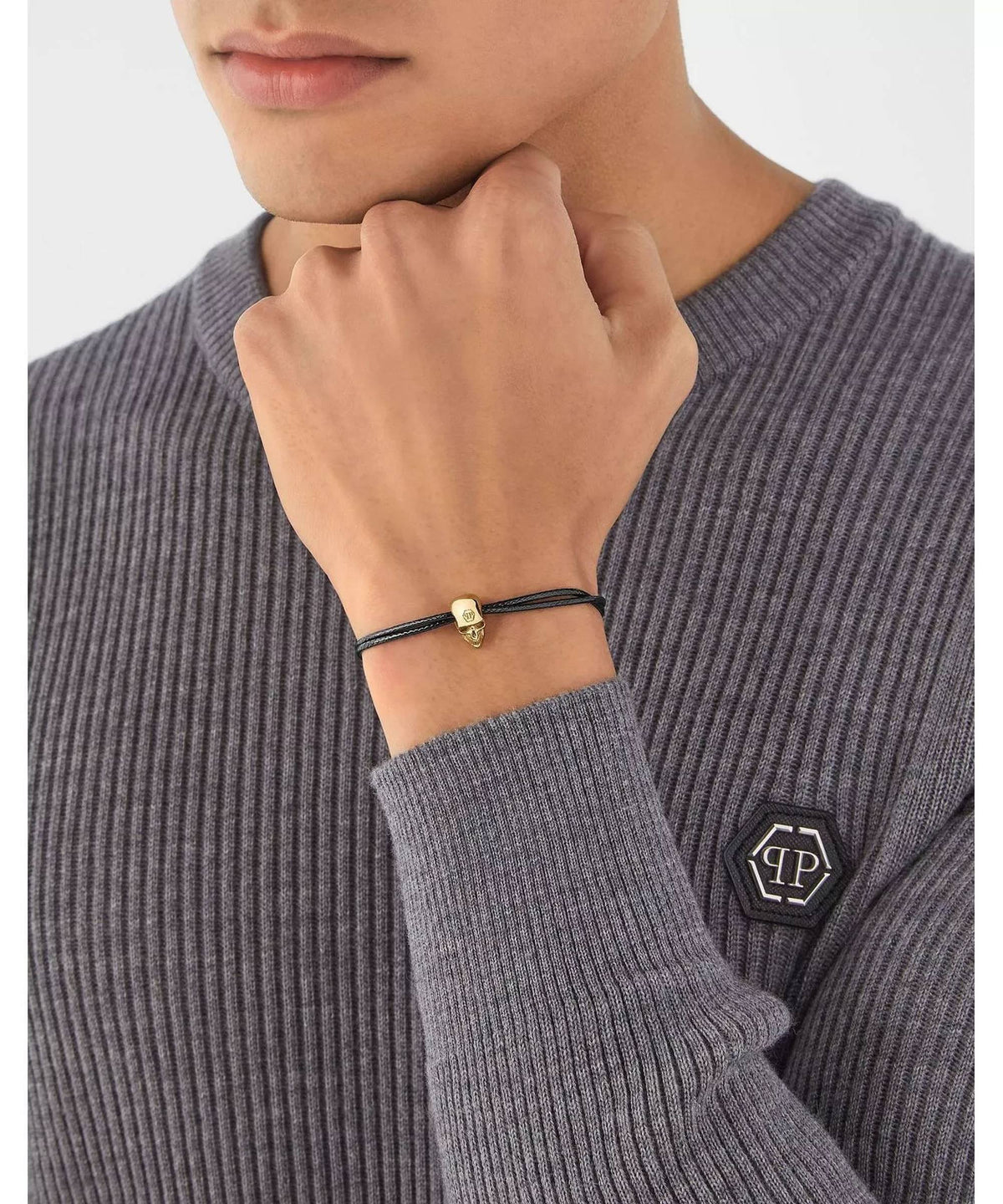 Philipp Plein Armband Unisex Friendship Schwarz/Gold PJYEA10BU
