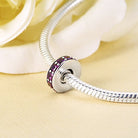 PANDORA Damen-Bead-Zwischenelement Violettfarbene Unendlichkeit 925 Silber Kristall pink - 791724NRP