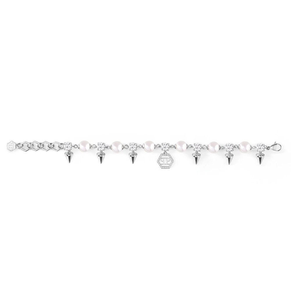 Philipp Plein Damen  Armband RHAPSODY Weiß, Silberfarben PJ8EA08BU
