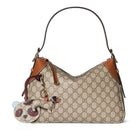 Gucci Schultertasche Damen GG Emblem Medium Shoulder Bag Beige 815216FAD6L9758