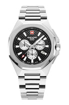 Swiss Alpine Military Herren Armbanduhr Chronograph 42 mm Avenger silber 7005.9137