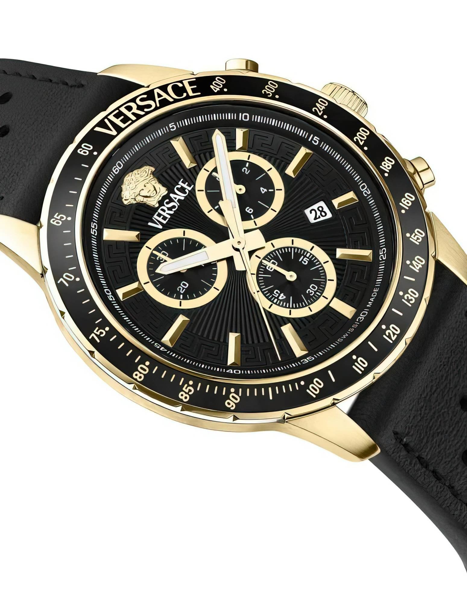 Versace Herren Uhr Sport Chrono Gold VEZCA0224