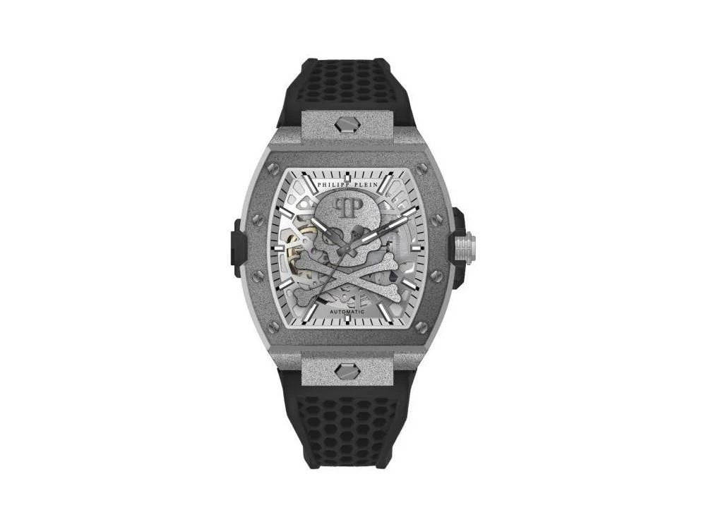 Philipp Plein Herrenuhr The $keleton Frosted Automatik PWJFA0925 Silber