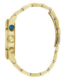 Guess Herren Multifunkion Armbanduhr RESISTANCE gold, blau 44 mm GW0714G2