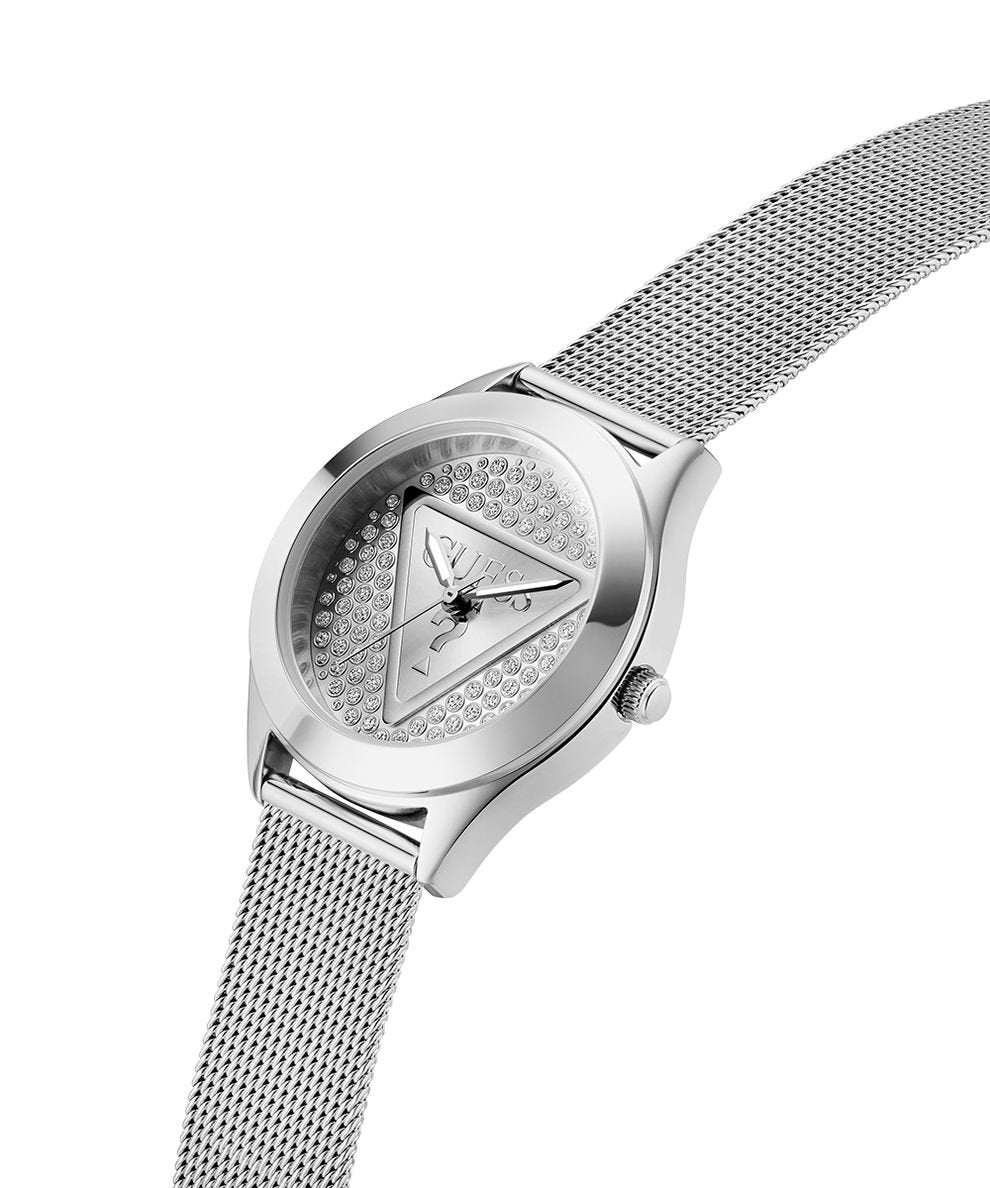 Guess Damen Armbanduhr silber GT GLITZ PLAQUE GW0835L1