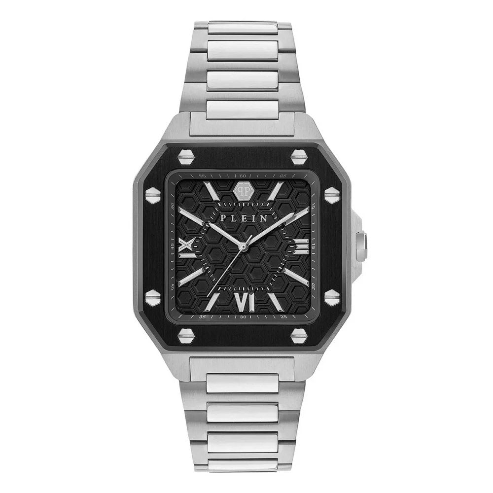 Philipp Plein Herrenuhr Plein Edge Silberfarben, Schwarz PWYGA0226
