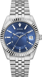 Guess Armbanduhr Herren Jaden Silver Tone Multi-function Date Watch Silber GW0977G1