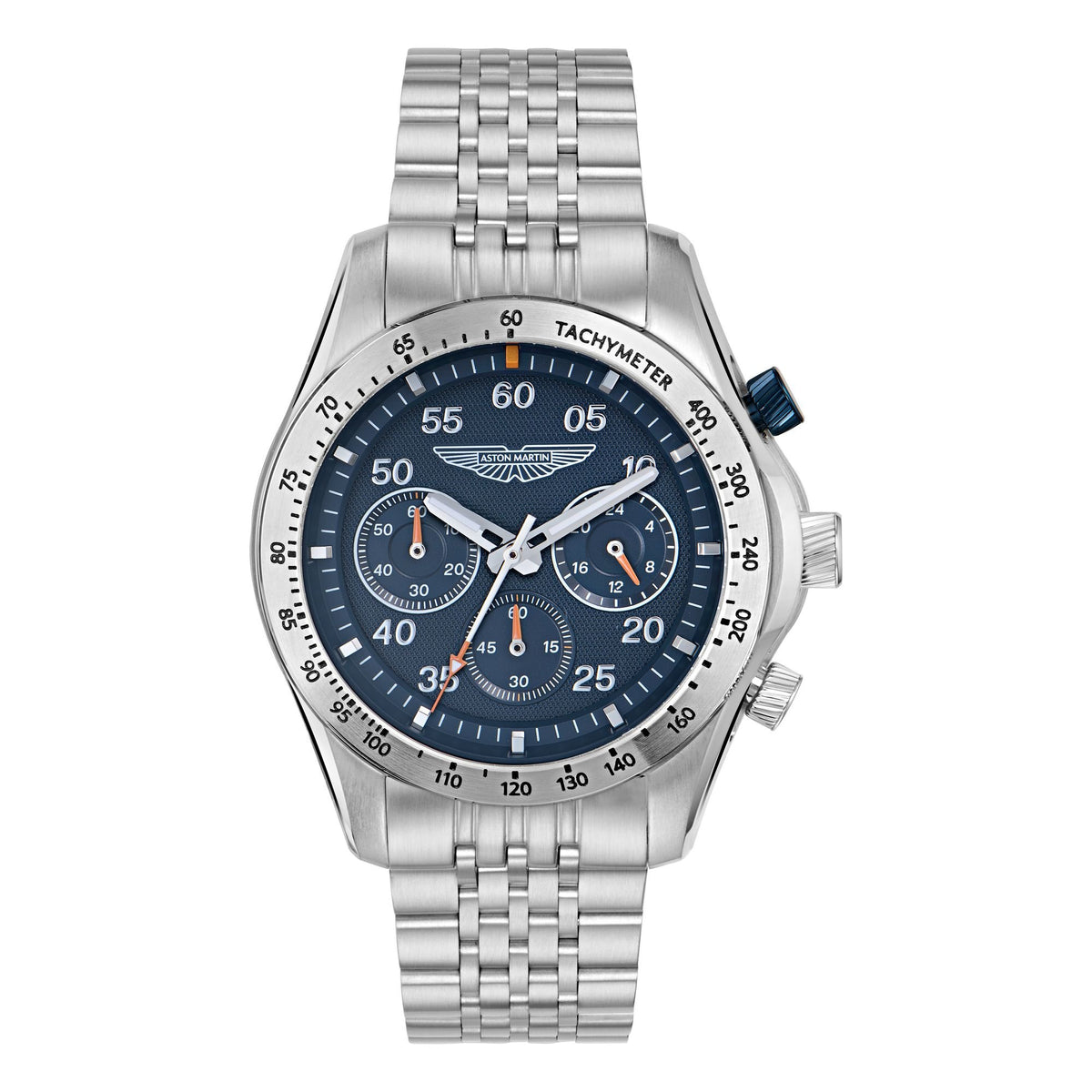 Aston Martin Herren Chronograph AML Thrill MTRS1F503 Edelstahl Blau 42 mm